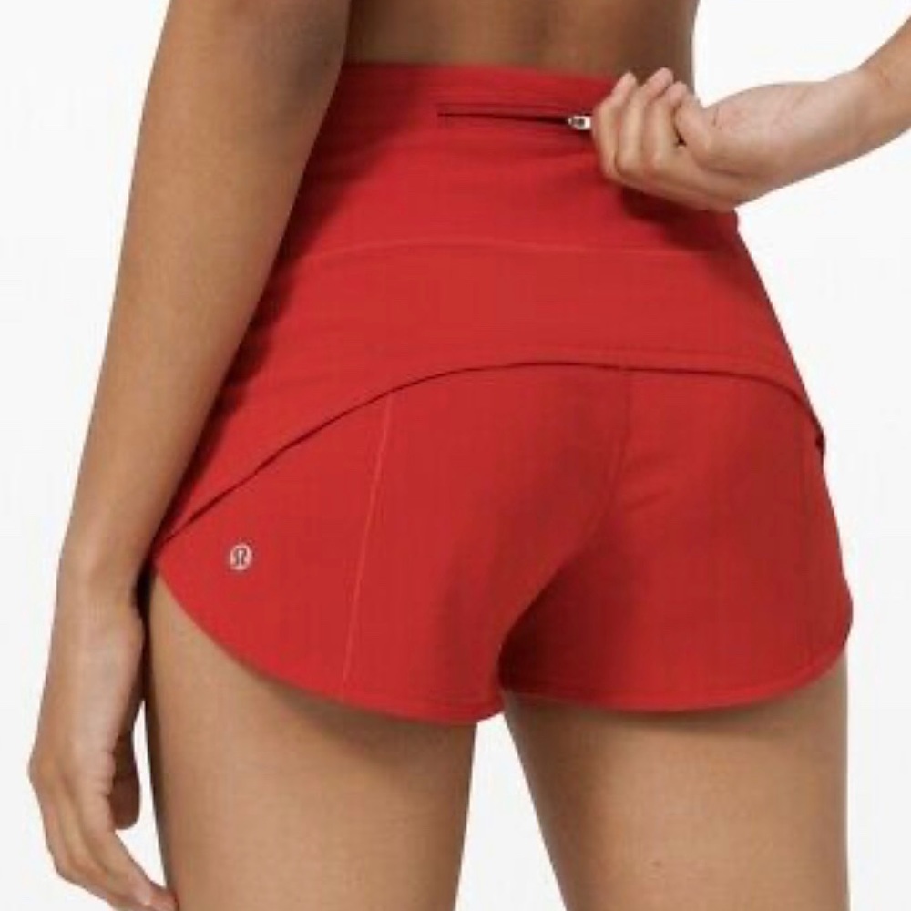 Red lulu lemon shorts